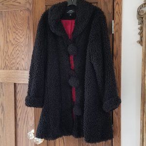 MontanaCo Teddy Coat, Black, Size XL